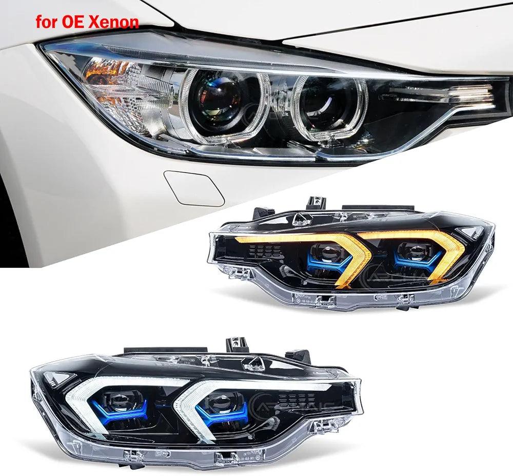 Archaic LED Headlights Compatible with BMW 3 Series F30 F31 2012-2015, Front Lights with Sequential Turn Signals, for OEM Xenon - Auto Part Pro Switzerland