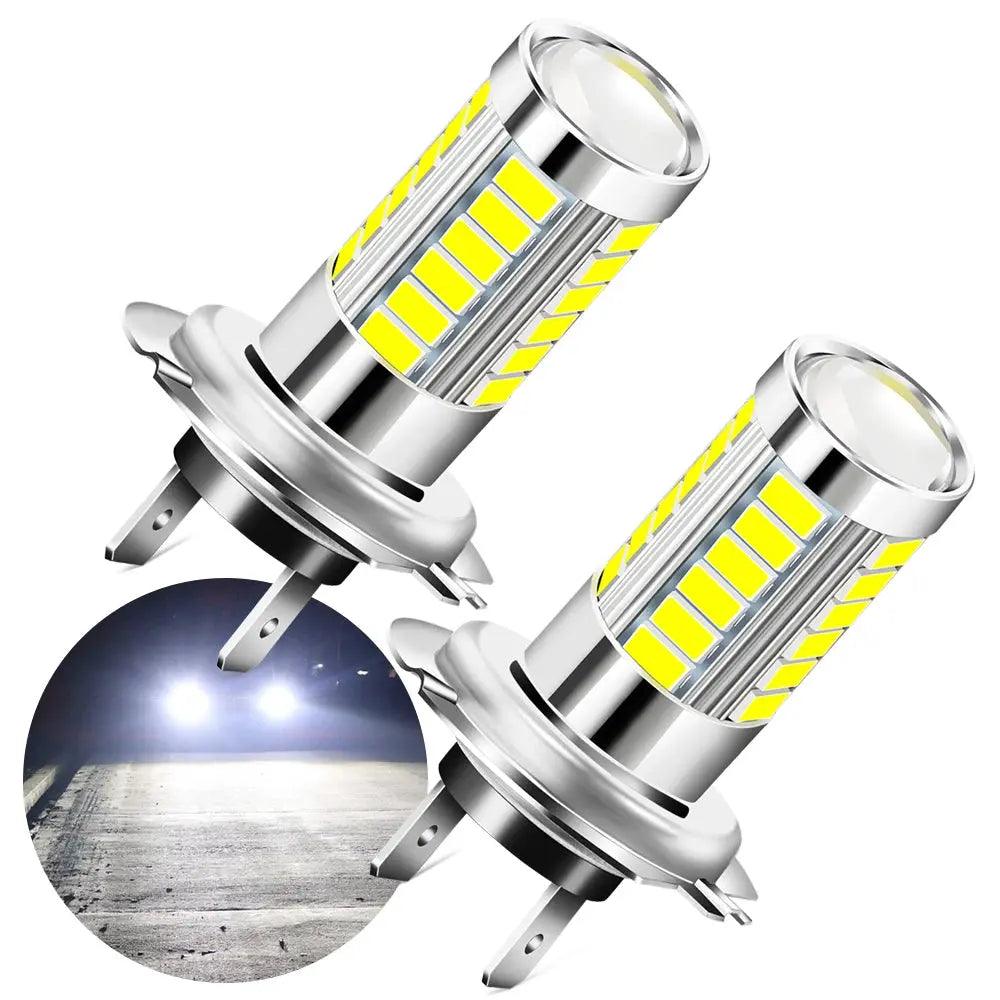 2pcs H7 100W 12V White Car Headlights for Audi A3 8L 8P A4 B6 B7 B8 A6 C5 C6 4F RS3 Q3 Q7 TT - Auto Part Pro Switzerland