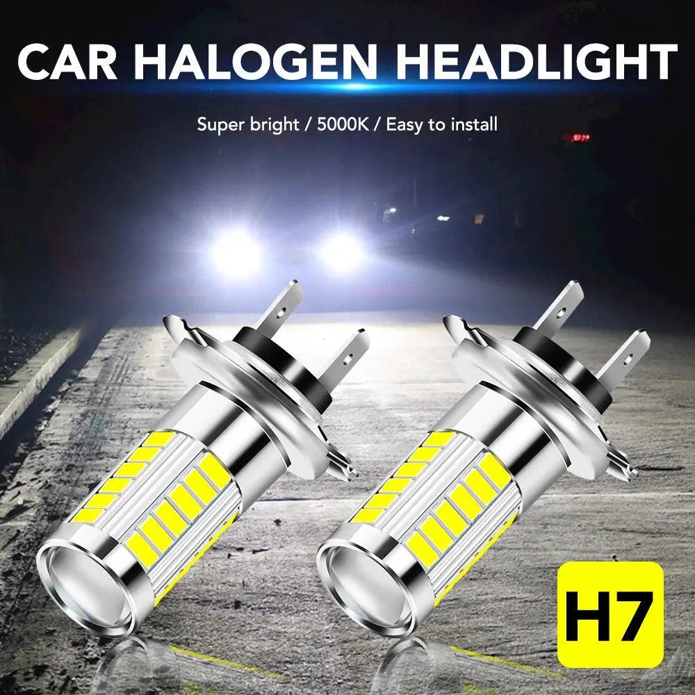 2pcs H7 100W 12V White Car Headlights for Audi A3 8L 8P A4 B6 B7 B8 A6 C5 C6 4F RS3 Q3 Q7 TT - Auto Part Pro Switzerland
