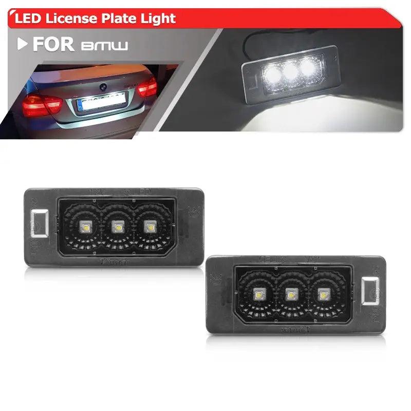 2x Smoked Canbus Led License Plate Lights For BMW E70 E82 E84 F22 F23 F45 E46 E90 E91 E92 E93 F30 F31 F34 F32 F36 F33 E39 E60 - Auto Part Pro Switzerland