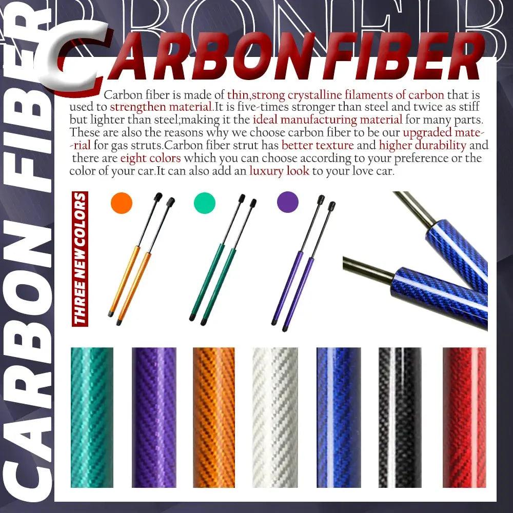 for Porsche Cayman 987c 2005- Front Hood Bonnet Gas Struts Carbon Fiber Spring Damper Lift Support Shock Absorber - Auto Part Pro Switzerland