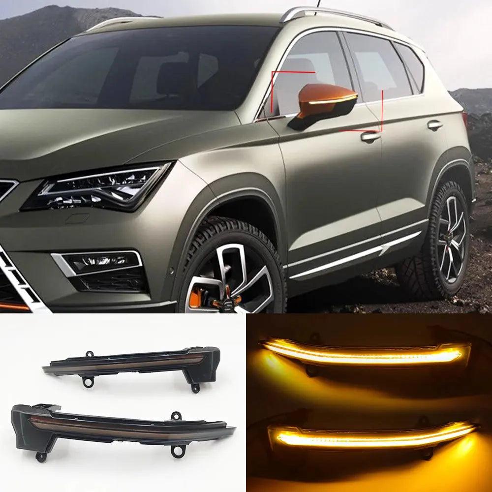 1 Set Dynamic LED Turn Signal Blinker for Seat Ateca 5D 2016 2017 2018 2019 2020 2021 FR car Side Mirror Indicator light Tarraco - Auto Part Pro Switzerland