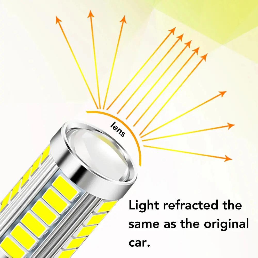2pcs H7 100W 12V White Car Headlights for Audi A3 8L 8P A4 B6 B7 B8 A6 C5 C6 4F RS3 Q3 Q7 TT - Auto Part Pro Switzerland