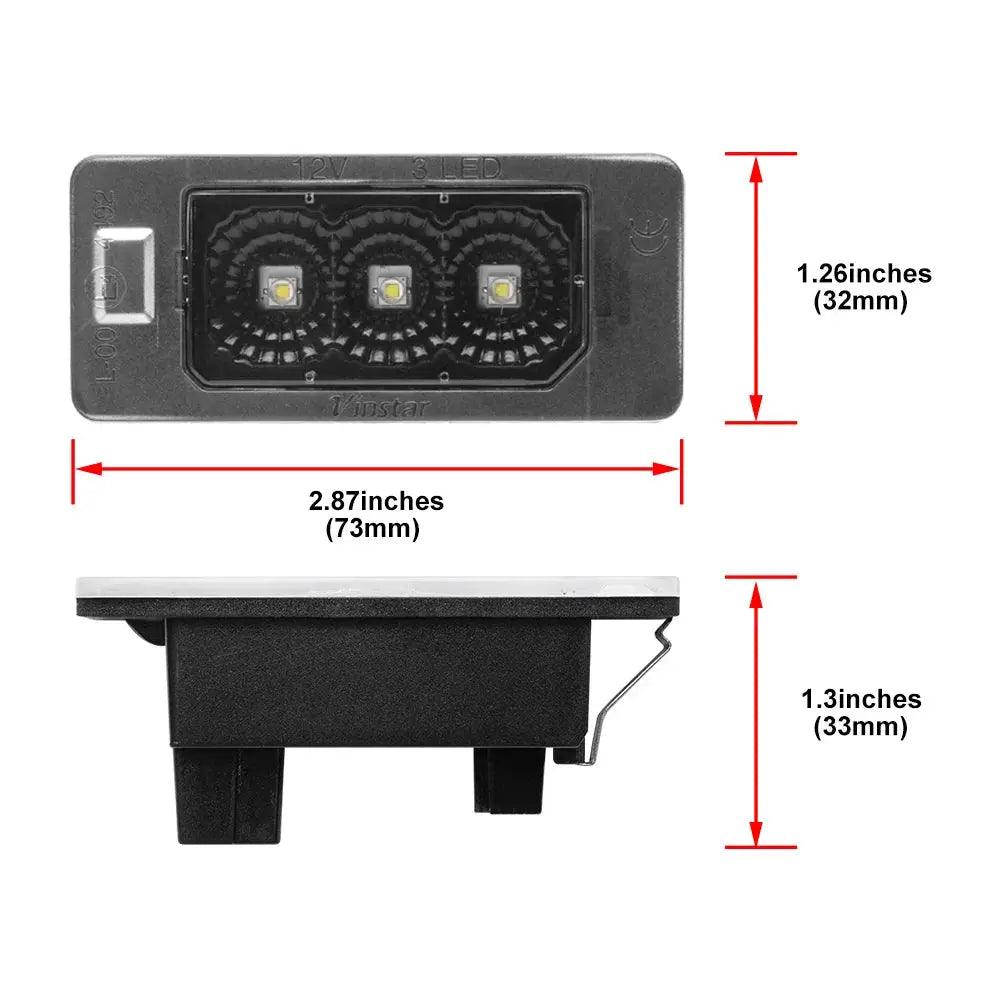 2x Smoked Canbus Led License Plate Lights For BMW E70 E82 E84 F22 F23 F45 E46 E90 E91 E92 E93 F30 F31 F34 F32 F36 F33 E39 E60 - Auto Part Pro Switzerland