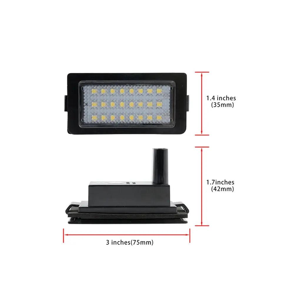 2Pcs LED License Plate Light For BMW 7-Series E38 728i 730i 730d 740i 740d 740iL 750i 750iL 1995-2001 White Number Plate Lamp - Auto Part Pro Switzerland