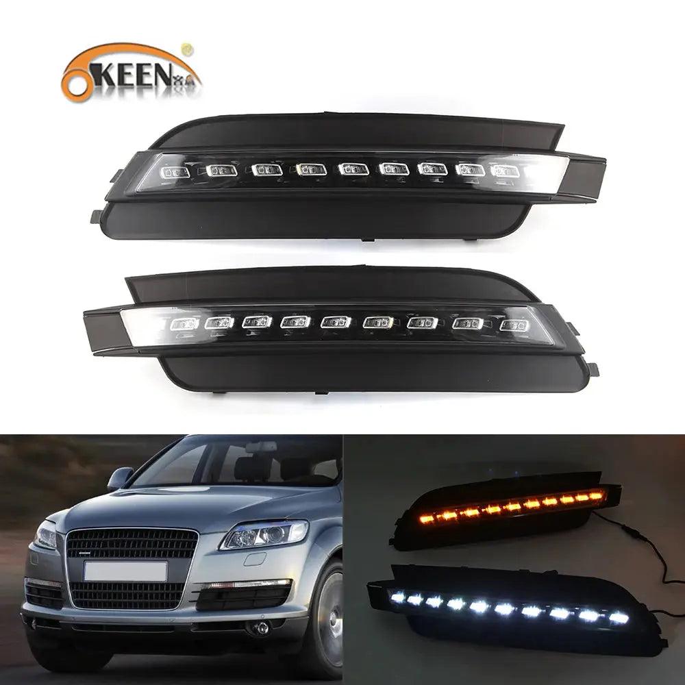 OKEEN 2pcs Car LED Daytime Running Lights For Audi Q7 2006 2007 2008 2009 White Day Light - Auto Part Pro Switzerland