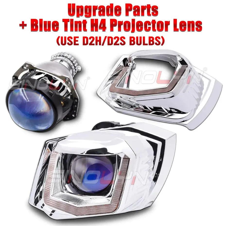 Sinolyn Upgrade Kit For VW Polo 6C 2014 Halogen Headlights U Led DRL D2S D2H Bi Xenon Projector Lenses Turn Signal For Hella 3R - Auto Part Pro Switzerland