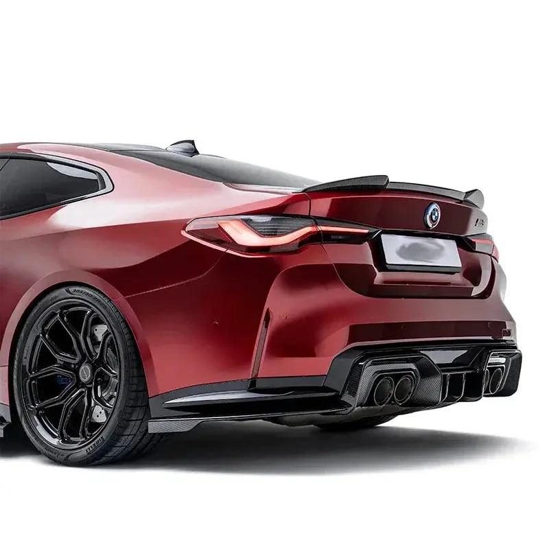For BMW 4 Series G22 G24 High Quality ABS M4 Style Car Rear Wing Spoiler Glossy Black Carbon Fiber Look Body Kit - Auto Part Pro Switzerland