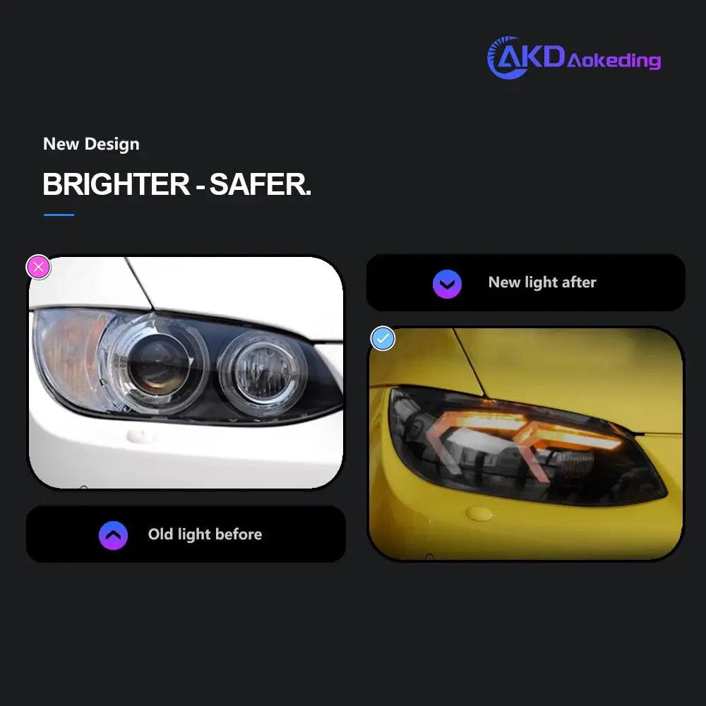 AKD Head Lamp for BMW E92 LED Headlight 2011-2013 Headlights E92 330I 335I DRL Turn Signal High Beam Angel Eye Projector Lens - Auto Part Pro Switzerland