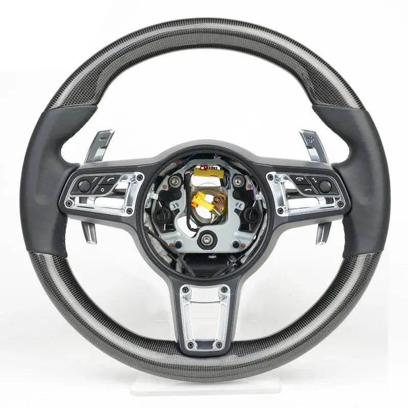 Car Steering Wheel for Porsche Macan Panamera Taycan Cayenne Cayman 718 911 918 Carbon Fiber Steering Wheel Car Accessories - Auto Part Pro Switzerland