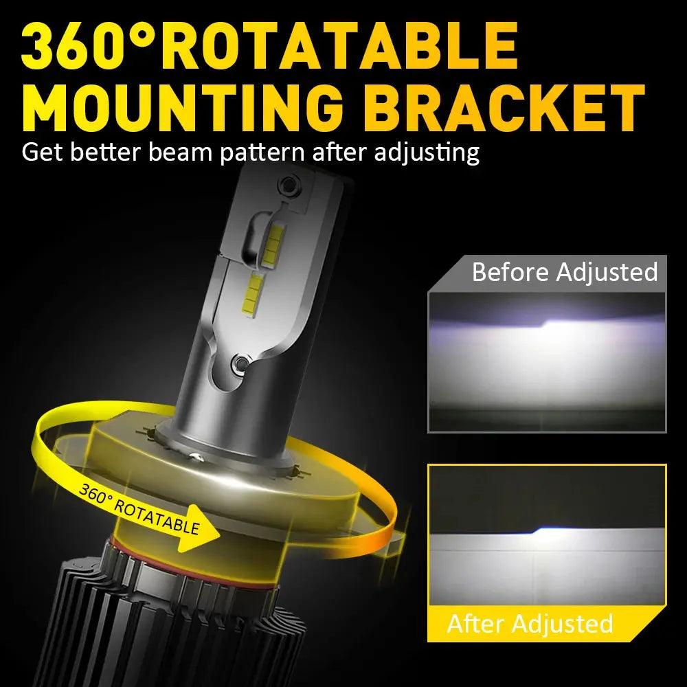 2X 12V HB2 9003 H4 LED Headlights Canbus Hi/Lo Bulb for Ford fiesta Audi Honda Lexus BMW H4 LED Headlamp High & Low Beam - Auto Part Pro Switzerland