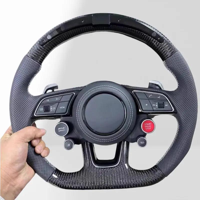 With Heat For Audi A4L A5 A6L Q5L A8Lq3A7Q2L Q7 Modified S4 S5 S6 S7 Carbon Fiber Steering Wheel Bottom Steering Wheel Assembly - Auto Part Pro Switzerland