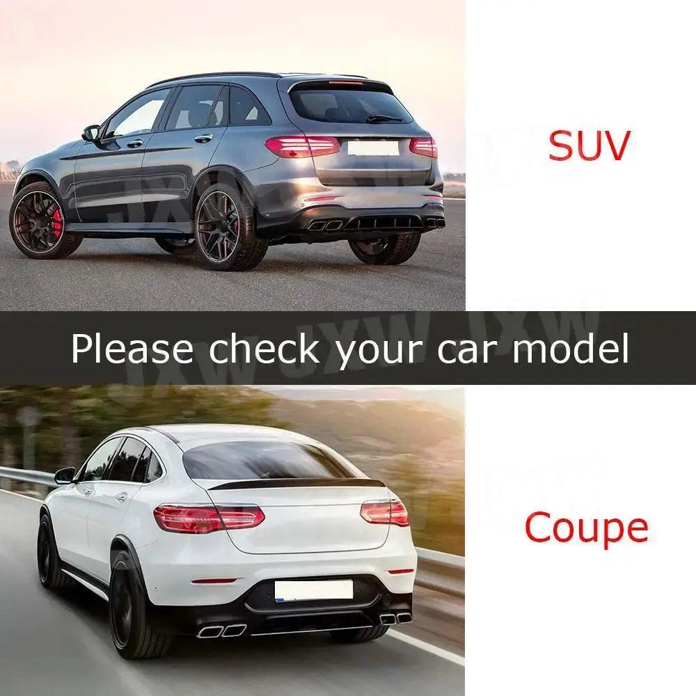 PP Rear Diffuser With Exhaust Tips For Benz GLC C253 GLC300 GLC43 Coupe GLC63S 2017-2019 Car Styling Rear Lip Bumper Body Kits - Auto Part Pro Switzerland