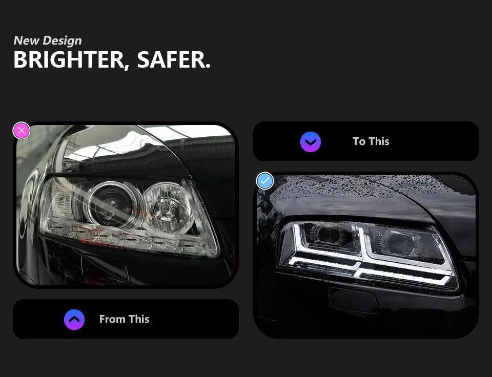 Car Styling for Audi A6 Headlights 2005-2011 A6 C5 C6 LED Headlight Dynamic Signal Animation DRL Bi Xenon Auto Accessories - Auto Part Pro Switzerland