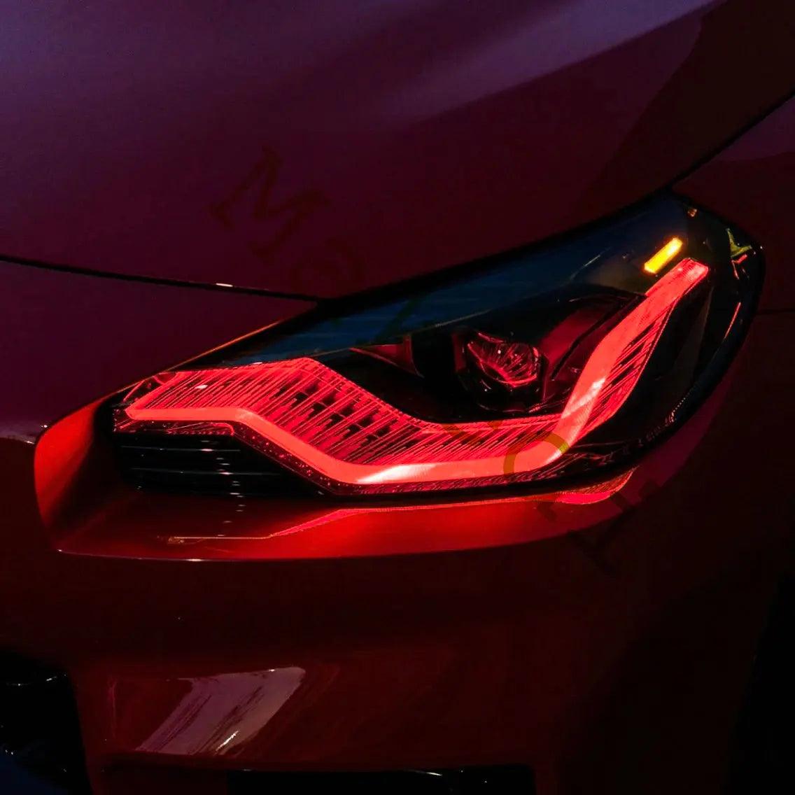 Lemon Yellow DRL Daylight LED boards For 2022 2023 2024 BMW 2 Series G87 G42 M2 M240I Refit Angel Eyes 63115A3DC93 63115A3DC94 - Auto Part Pro Switzerland