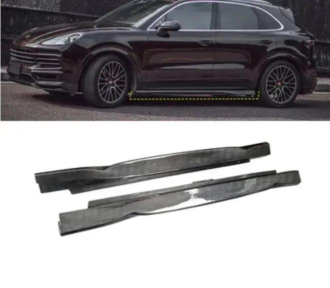 Real Carbon Fiber Body Kit For Porsche Cayenne Coupe 2018-2023 Front Bumper Lip Rear Trunk Diffuser Side Skirt Spoiler - Auto Part Pro Switzerland