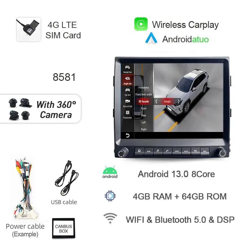 8.4" Android 13 Car Radio for Porsche Cayenne 2010 2011-2017 Navigation Stereo 8+256G Bluetooth Wifi RDS GPS Multimedia Player - Auto Part Pro Switzerland