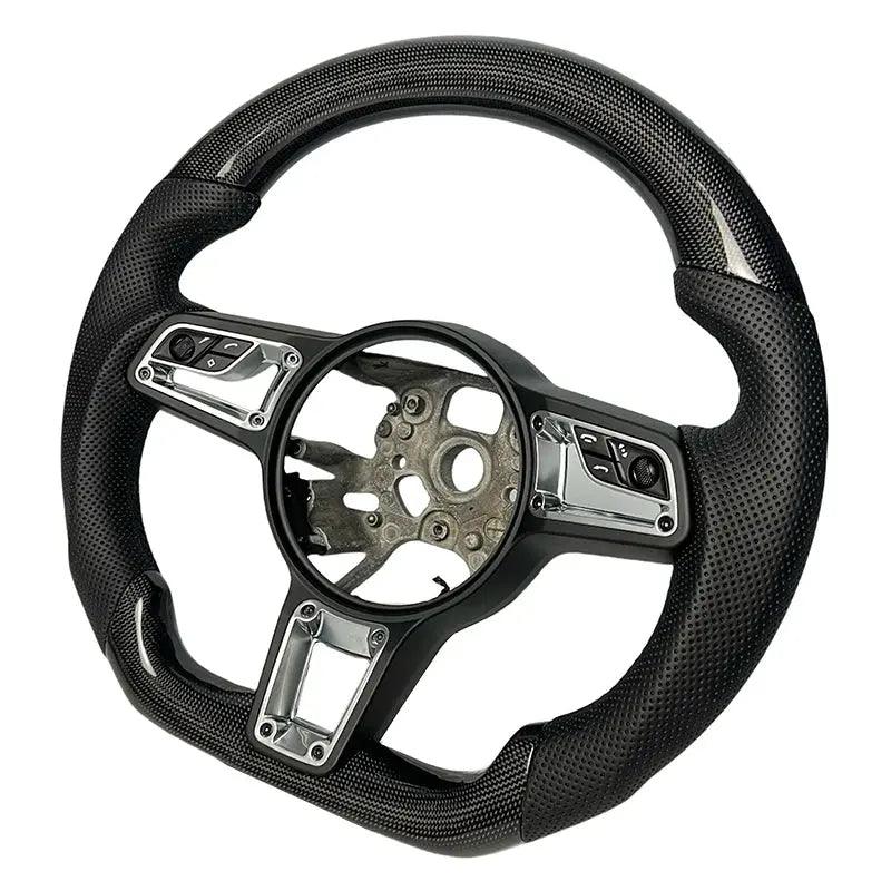 Customized leather carbon fiber steering wheel suitable for Porsche Macan Panamera Cayenne Cayman Boxster 991 992 970 971 918 - Auto Part Pro Switzerland