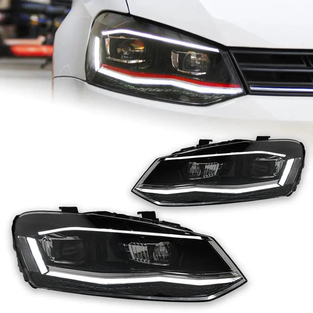 AKD Car Styling for VW Polo Headlights 2011-2018 Vento LED Headlight New Polo Design DRL Hid Head Lamp Bi Xenon Beam Accessories - Auto Part Pro Switzerland