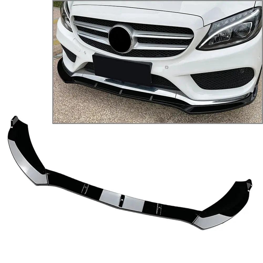 3Pcs Car Front Bumper Lip Splitter Spoiler Body Kit For Mercedes Benz C Class W205 C180 C200 C260 AMG 2015 2016 2017 2018 - Auto Part Pro Switzerland