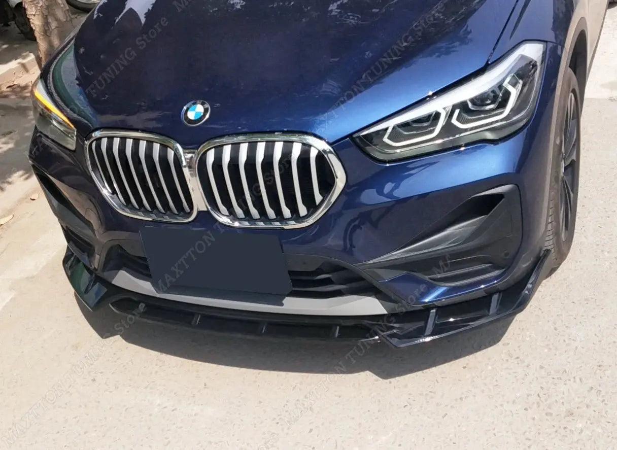New For BMW X1 F48 2015-2022 4PCS ABS Car Front Bumper Spoiler Splitter Lip Diffuser Chin Bumper Body Kits Gloss Black Tuning - Auto Part Pro Switzerland