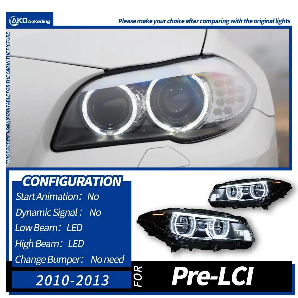 AKD Car Styling Head Lamp for BMW F10 Headlights 2010-2017 520i 525i 530i F18 LED Headlight DRL Projector Lens Auto Accessories - Auto Part Pro Switzerland