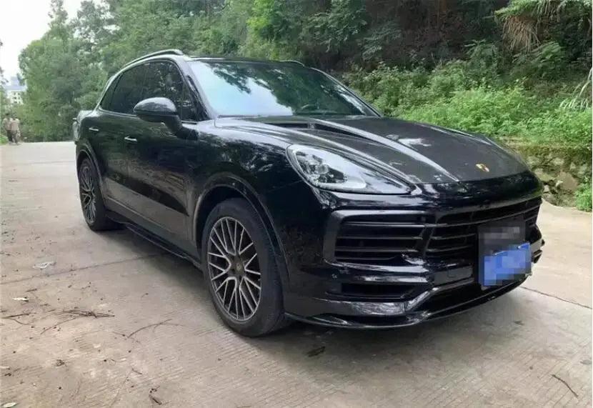 Real Carbon Fiber Body Kit For Porsche Cayenne Coupe 2018-2023 Front Bumper Lip Rear Trunk Diffuser Side Skirt Spoiler - Auto Part Pro Switzerland
