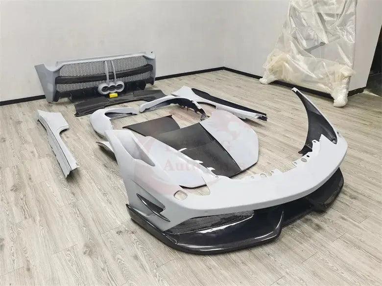 BodyKit For Ferrari 458 Italia update to Misha Style Fiberglass or semi-carbon fiber bumper side skirt spoiler hood - Auto Part Pro Switzerland
