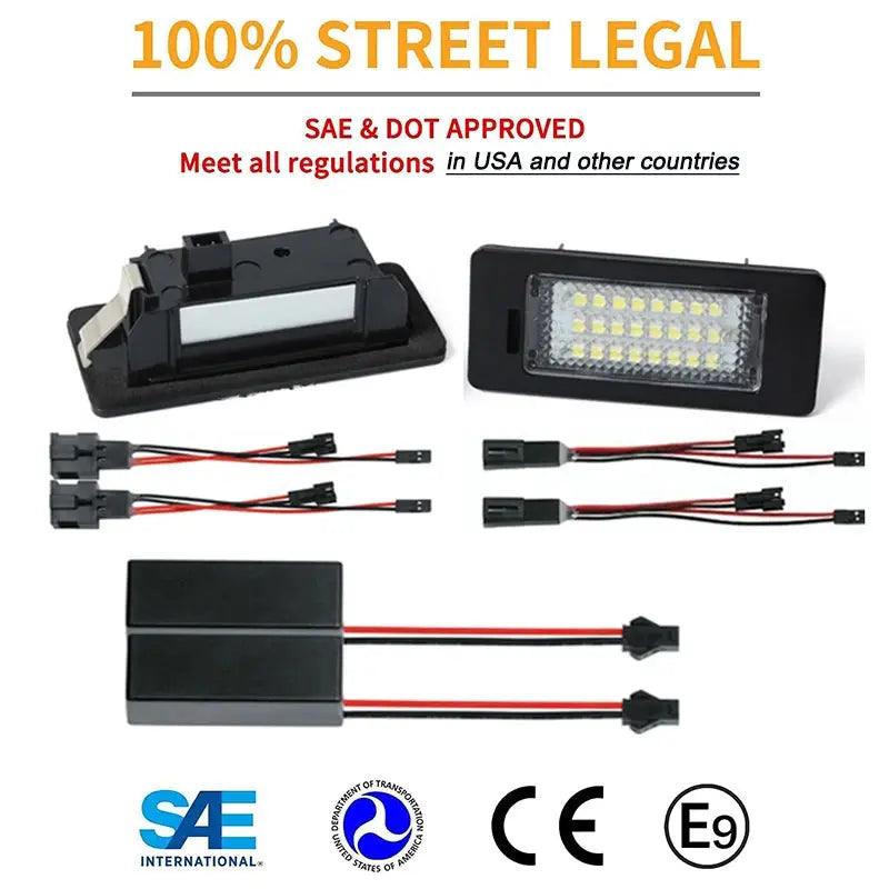 2Pcs LED Number License Plate Light Lamps For Audi A3 A4 A5 A6 A7 Q3 Q5 Q7 TT A1 S3 S4 S5 S6 S7 S1 TTS TTRS Car Accessories - Auto Part Pro Switzerland