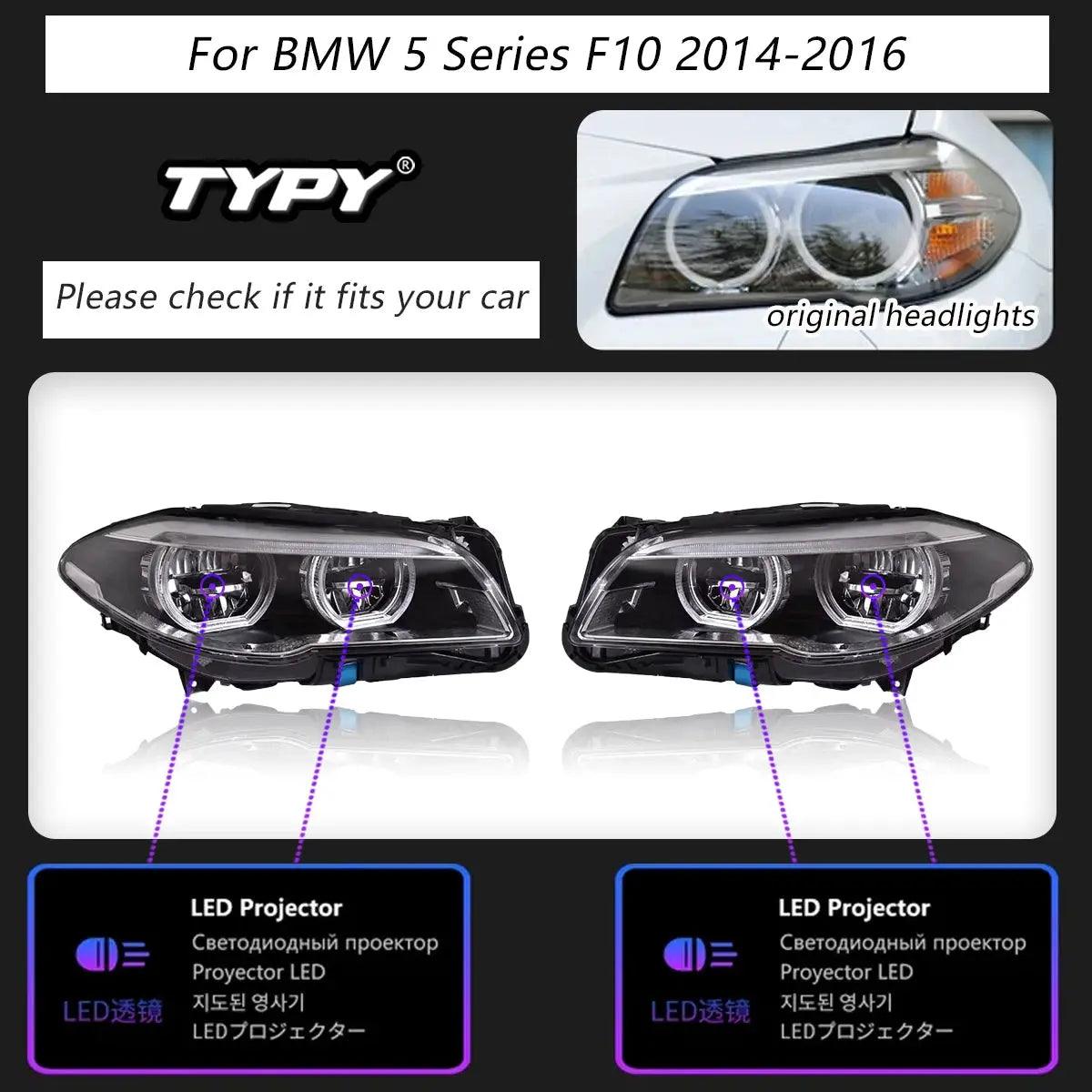 Car Headlights For BMW 5 Series F10 2010-2016 LED Car Lamps Daytime Running Lights Dynamic Turn Signals Car Accessories - Auto Part Pro Switzerland