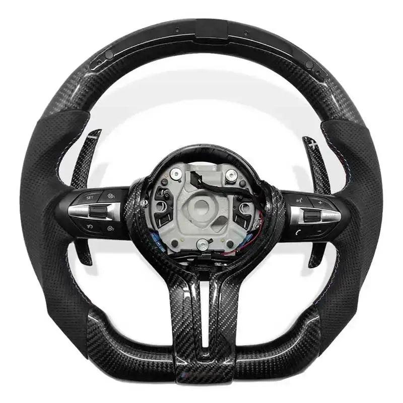 Carbon Fiber LED Car Steering Wheel For BMW M3 M5 M6 F01 F02 F06 F07 F10 F11 F12 F13 F30 F32 F80 F91 E90 E91 E92 Car Accessories - Auto Part Pro Switzerland
