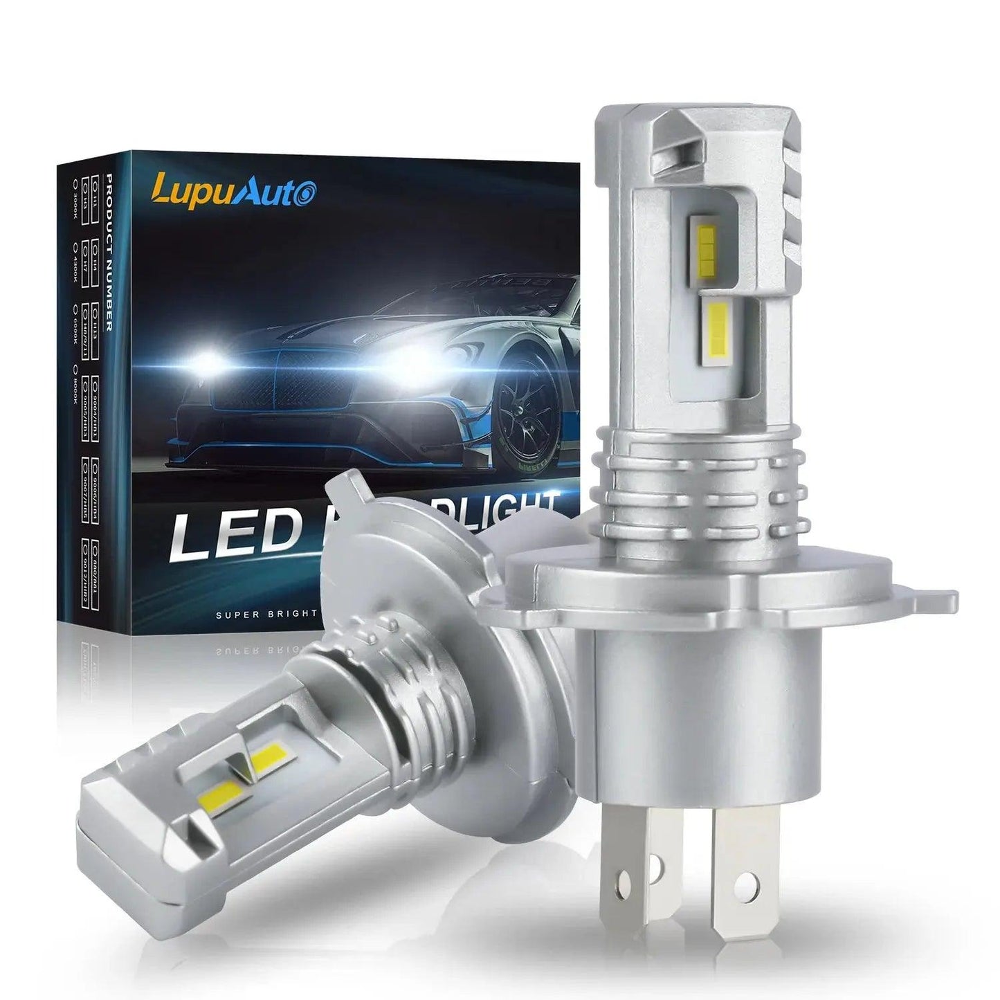 1/2X 16000LM LED H4 9003 LED Canbus Headlight Bulb CSP Fanless With High & Low Beam for Car Motorcycle Auto Lupuauto - Auto Part Pro Switzerland