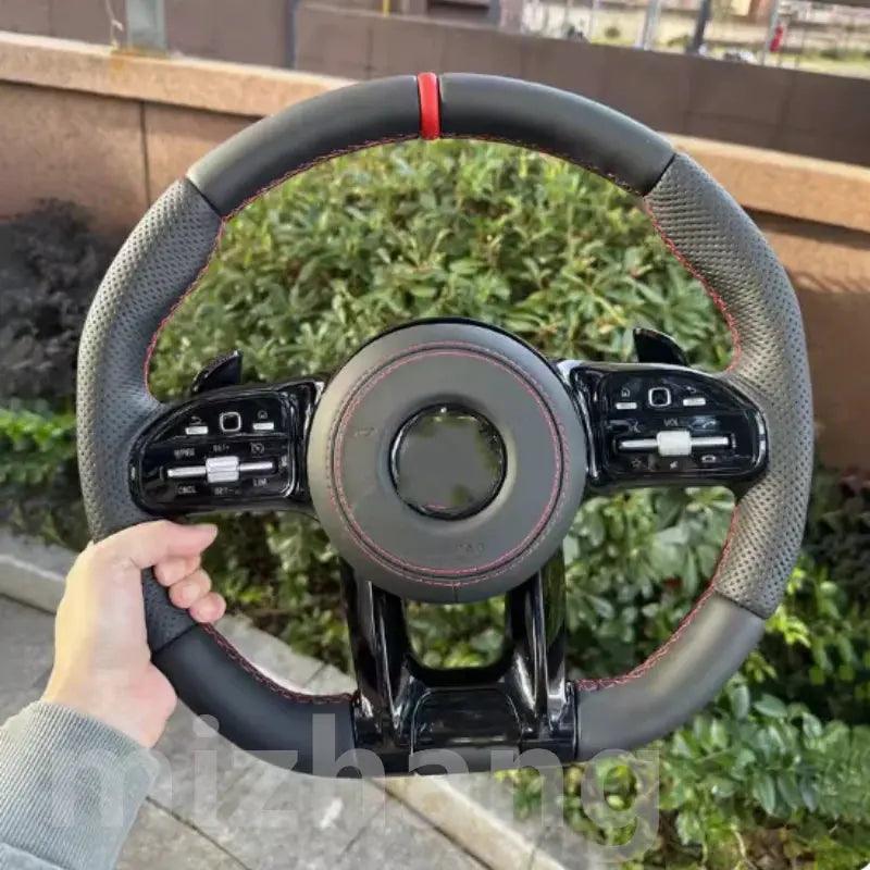 For Mercedes Benz c190 W117 W166 W177 S500 W205 W213 W216 W217 W218 W222 W253 W257 W463 GLE G63 C63AMG leather steering wheel - Auto Part Pro Switzerland