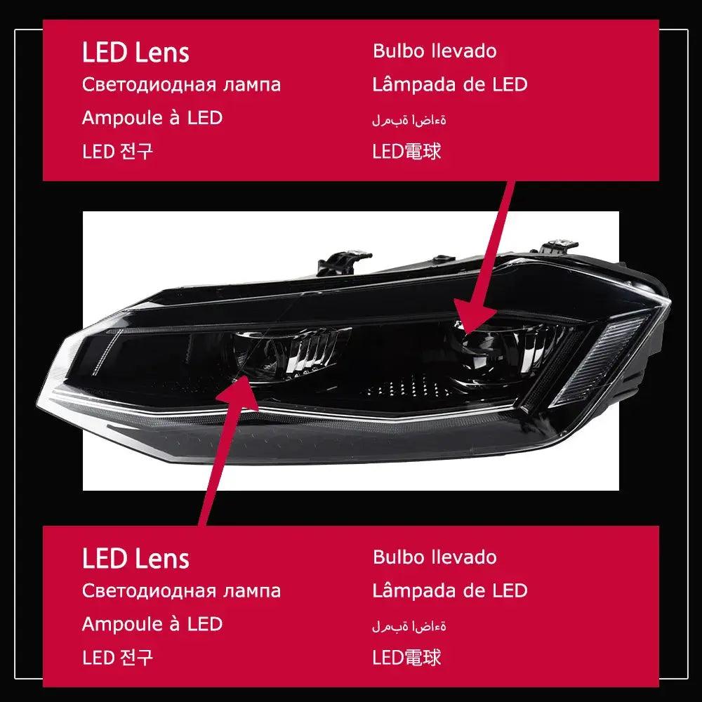 AKD Car Styling Head Lamp for VW Polo LED Headlight Angel eye Lens 2019-2022 Polo Headlights Signal DRL Automotive Accessories - Auto Part Pro Switzerland