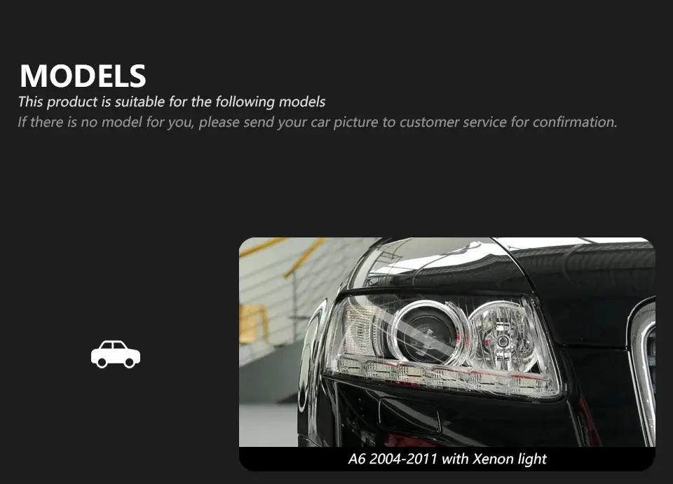 Car Styling for Audi A6 Headlights 2005-2011 A6 C5 C6 LED Headlight Dynamic Signal Animation DRL Bi Xenon Auto Accessories - Auto Part Pro Switzerland