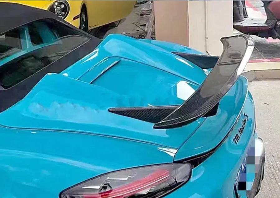 For Porsche 718 982 Cayman Boxster 987 981 Carbon Fiber Spoiler Tail fins Rear Trunk Spoiler Guide Wing Rear Wing body kit - Auto Part Pro Switzerland