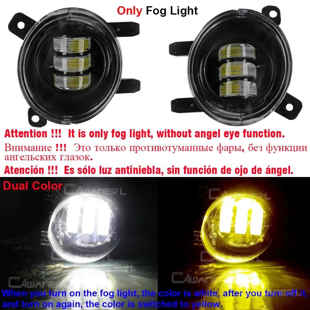 2 X Car Angel Eye LED Fog Light Daytime Running Lamp DRL For BMW F30 F34 F31 316i 320i 316d 325d 330d 318d 320d 335d 328i 335i - Auto Part Pro Switzerland