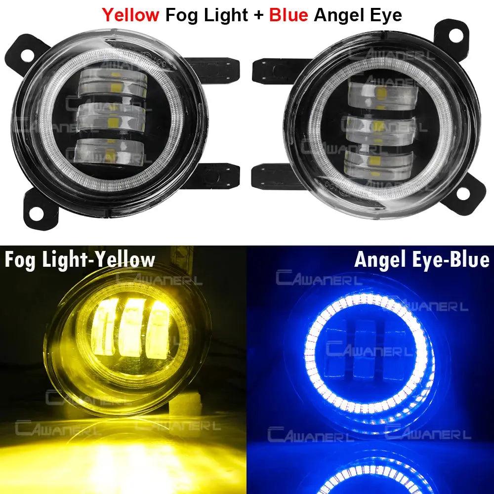 2 X Car Angel Eye LED Fog Light Daytime Running Lamp DRL For BMW F30 F34 F31 316i 320i 316d 325d 330d 318d 320d 335d 328i 335i - Auto Part Pro Switzerland