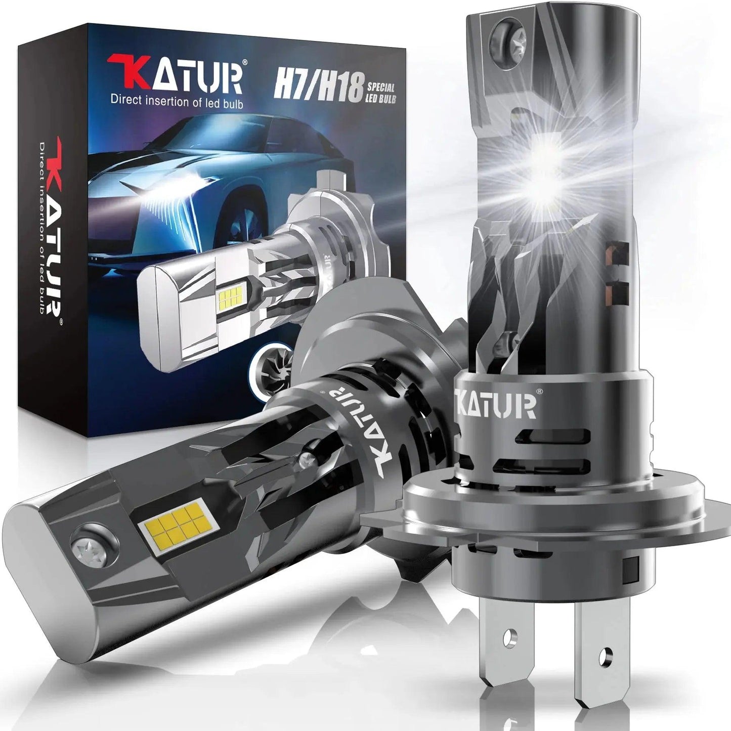 2Pcs High Power Turbo H7 LED Lamp 100W 20000LM Car Headlight Bulbs For Volkswagen VW Golf 5 Passat B6 Polo Kia Ceed Rio Audi A3 - Auto Part Pro Switzerland