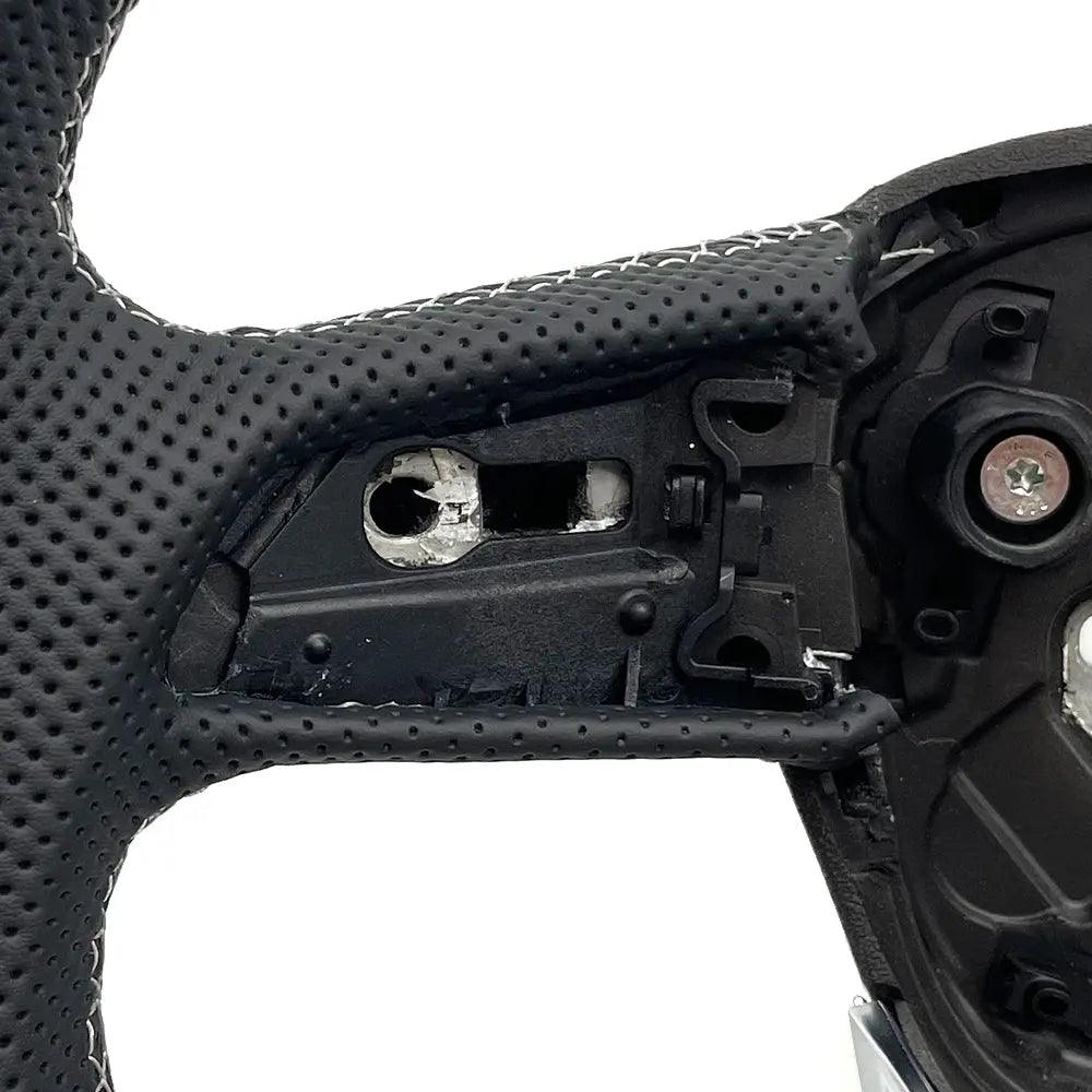Perforated leather steering wheel for Audi Q5 FY Q7 4M Q8 S RS LOGO multifunctional steering wheel - Auto Part Pro Switzerland