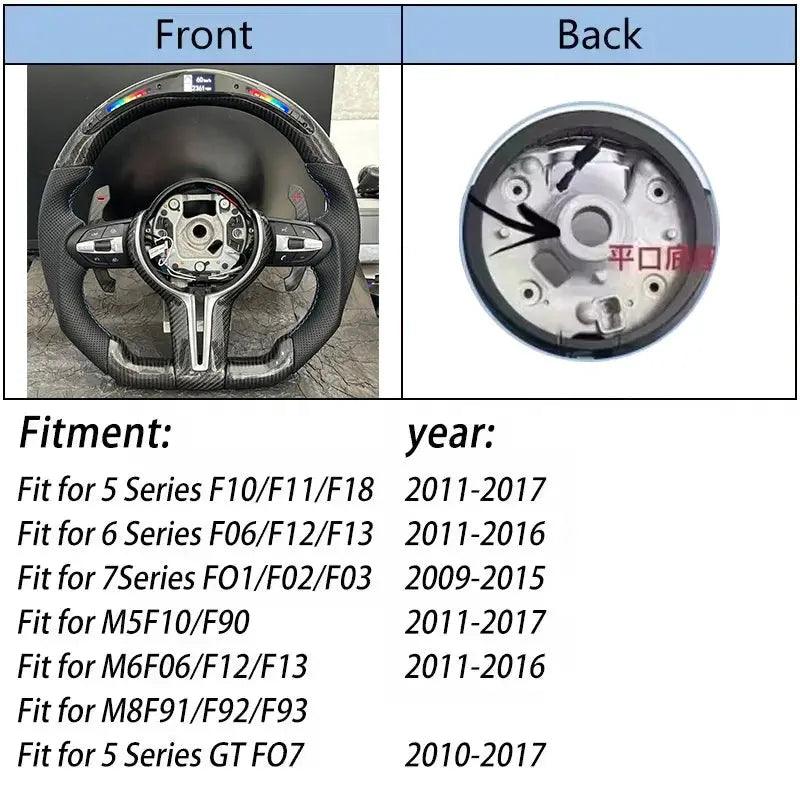 COME2ME Car Steering Wheel Carbon Fiber LED Style M Sports For BMW F30 F10 F11 F31 F20 F21 F22 F15 F16 F35 F36 F32 F80 M3 M6 - Auto Part Pro Switzerland