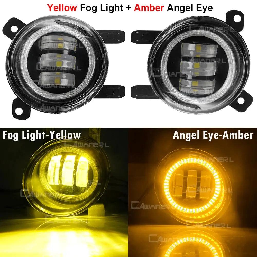 2 X Car Angel Eye LED Fog Light Daytime Running Lamp DRL For BMW F30 F34 F31 316i 320i 316d 325d 330d 318d 320d 335d 328i 335i - Auto Part Pro Switzerland