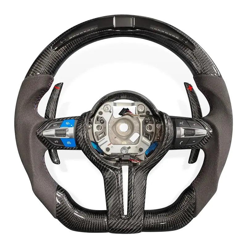 Carbon Fiber LED Car Steering Wheel For BMW M3 M5 M6 F01 F02 F06 F07 F10 F11 F12 F13 F30 F32 F80 F91 E90 E91 E92 Car Accessories - Auto Part Pro Switzerland