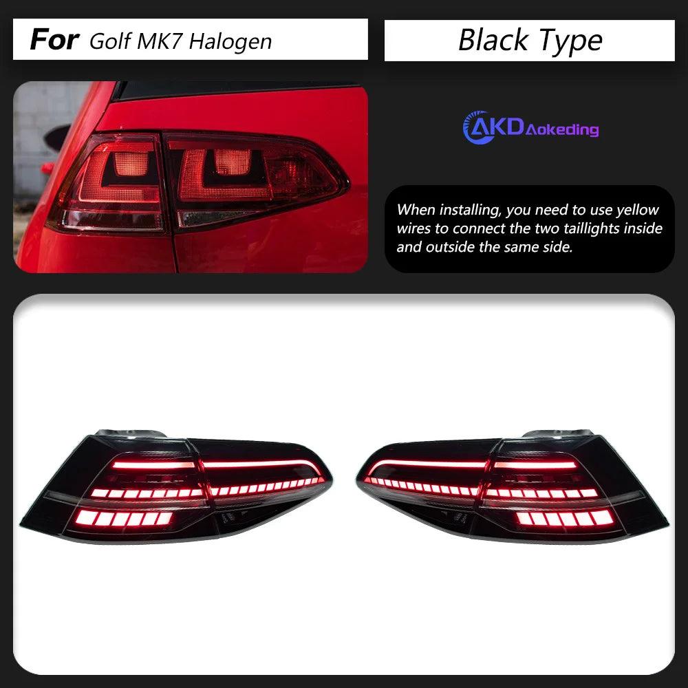 AKD Car Styling Tail Lamp for VW Golf 7 LED Tail Light 2013-2019 Golf 7.5 MK7 Rear Stop DRL Animation Brake Auto Accessories - Auto Part Pro Switzerland