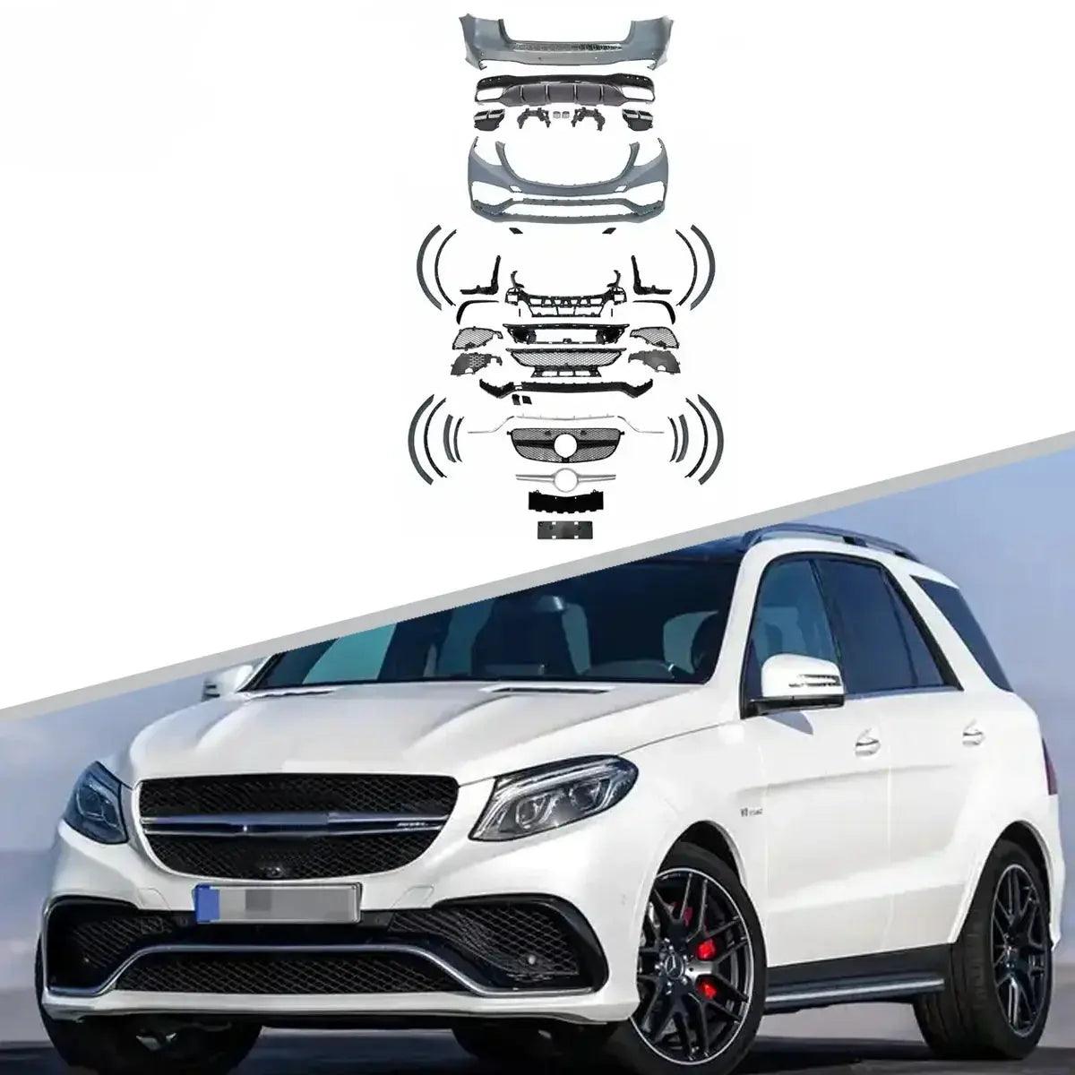 Car Body Kit For Mercedes Benz W166 Upgrade To GLE63 Amg Model With Front Bumper Grille Hood Rear Bumper For BENZ W166 2015-2019 - Auto Part Pro Switzerland