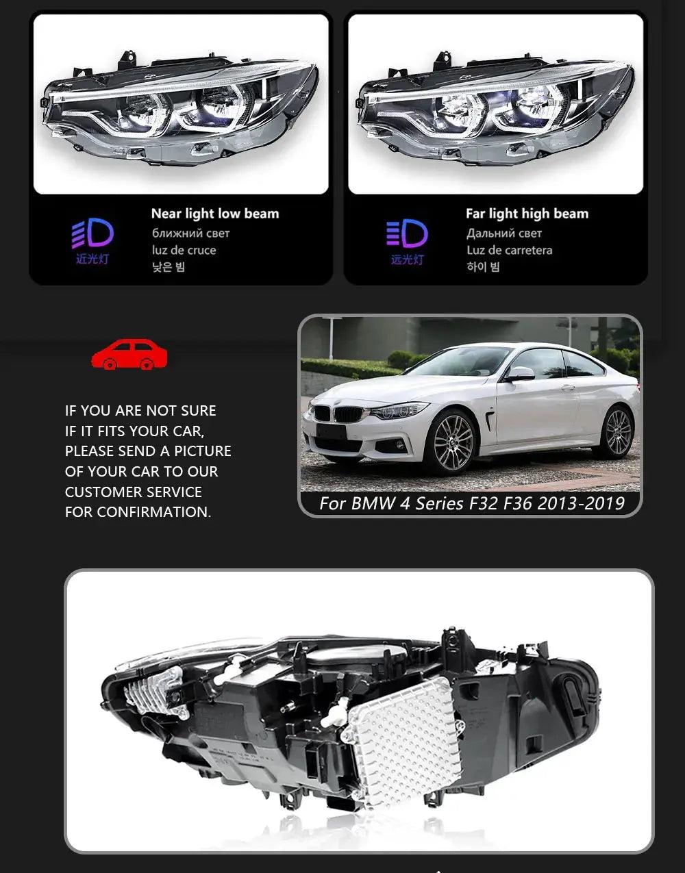Car Headlights For BMW 4 Series M4 F32 Headlights F80 2013-2019 Upgraded LED Headlamps Dynamic Turn Signal Lamp DRL Car Assembly - Auto Part Pro Switzerland