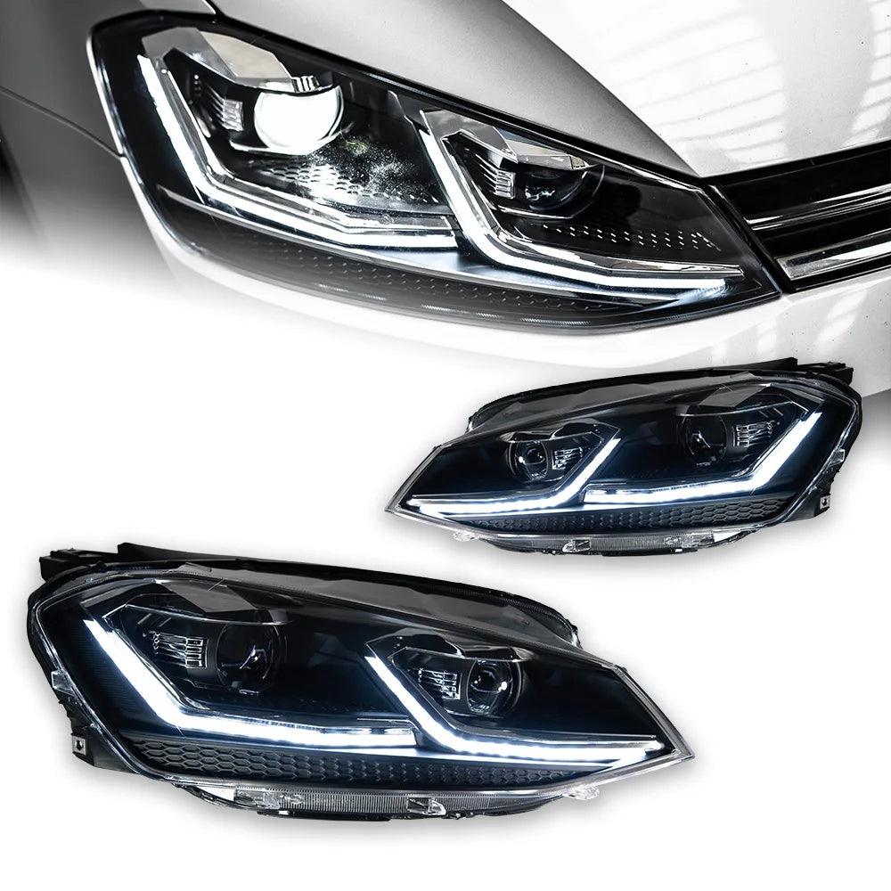 AKD Car Styling for VW Golf 7 MK7 LED Headlight 2013-2016 Golf7 DRL Dynamic Signal Head Lamp Projector Automotive - Auto Part Pro Switzerland