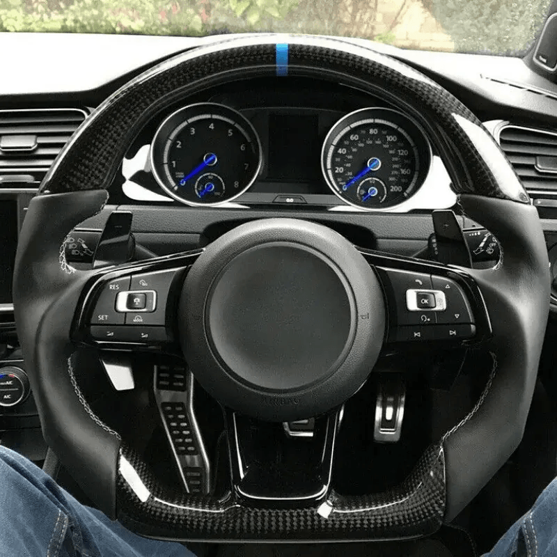 Carbon Fiber Steering Wheel For Volkswagen GTI Golf MK7 MK7.5 R 2015 2016 2017 Customized Steering Wheel Car Accessories - Auto Part Pro Switzerland