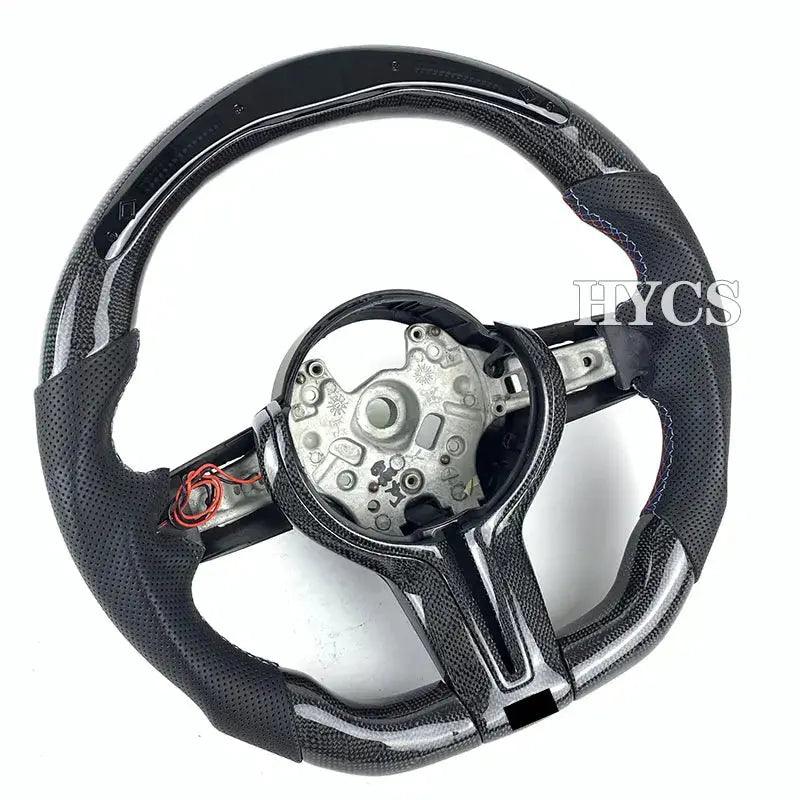 HYCS LED Purple Petal Forged Carbon Fiber Steering Wheel For BMW F20 F22 F30 F35 F32 F01 F02 F10 F18 M2 M3 M4 M5 - Auto Part Pro Switzerland
