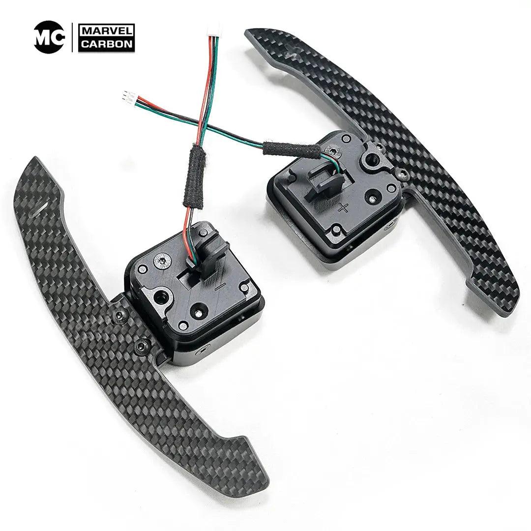 Compatible Audi A Series: 1 ,2 ,3 ,4 ,5 ,8 Series: Q2-8 s1-5 Steering Wheel Shift Paddle Magnetic Carbon Fiber Paddle Shifter - Auto Part Pro Switzerland